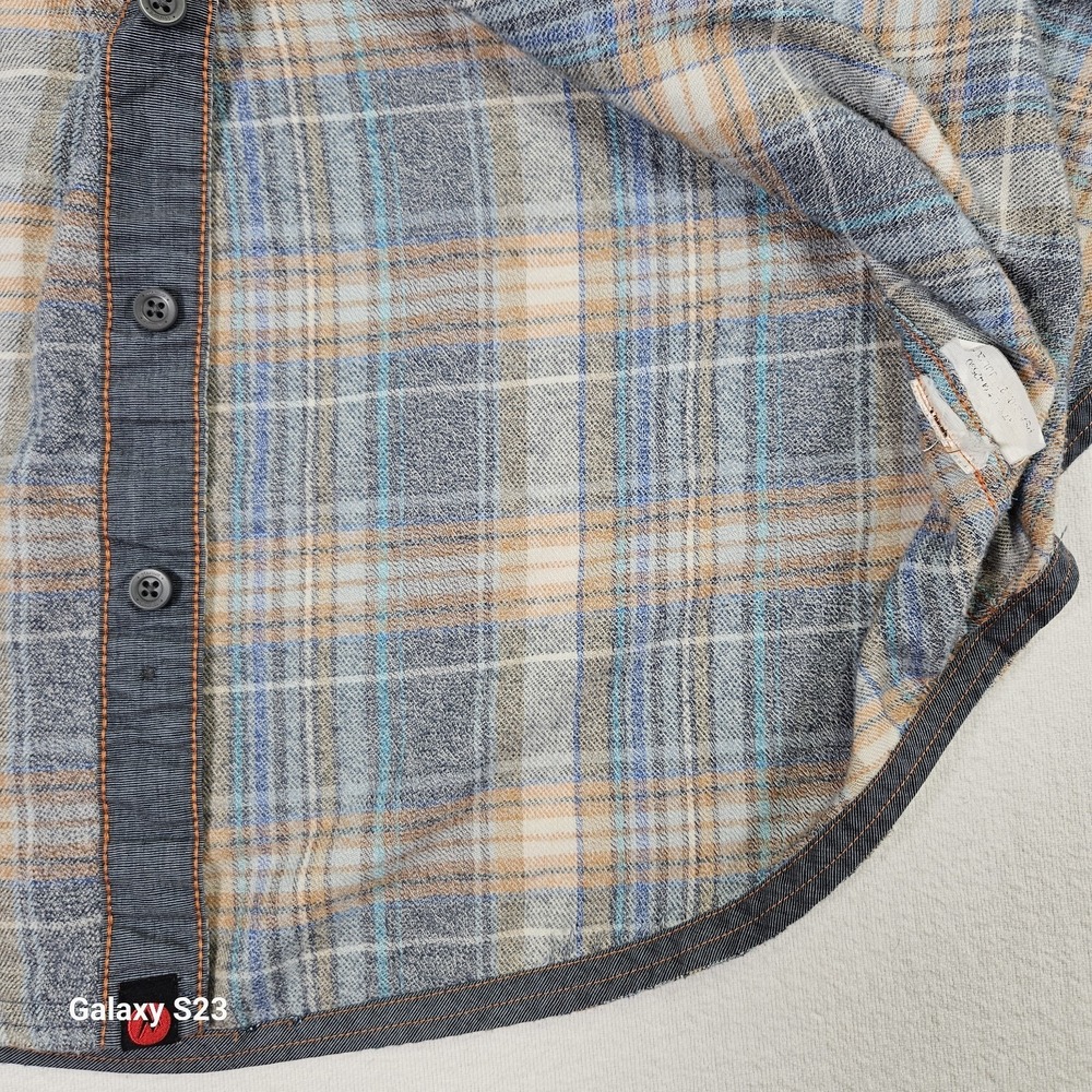 Marmot Flannel Shirt Men's S Blue Yellow Plaid Long Sleeve Collared Button-Up - Picture 5 of 10